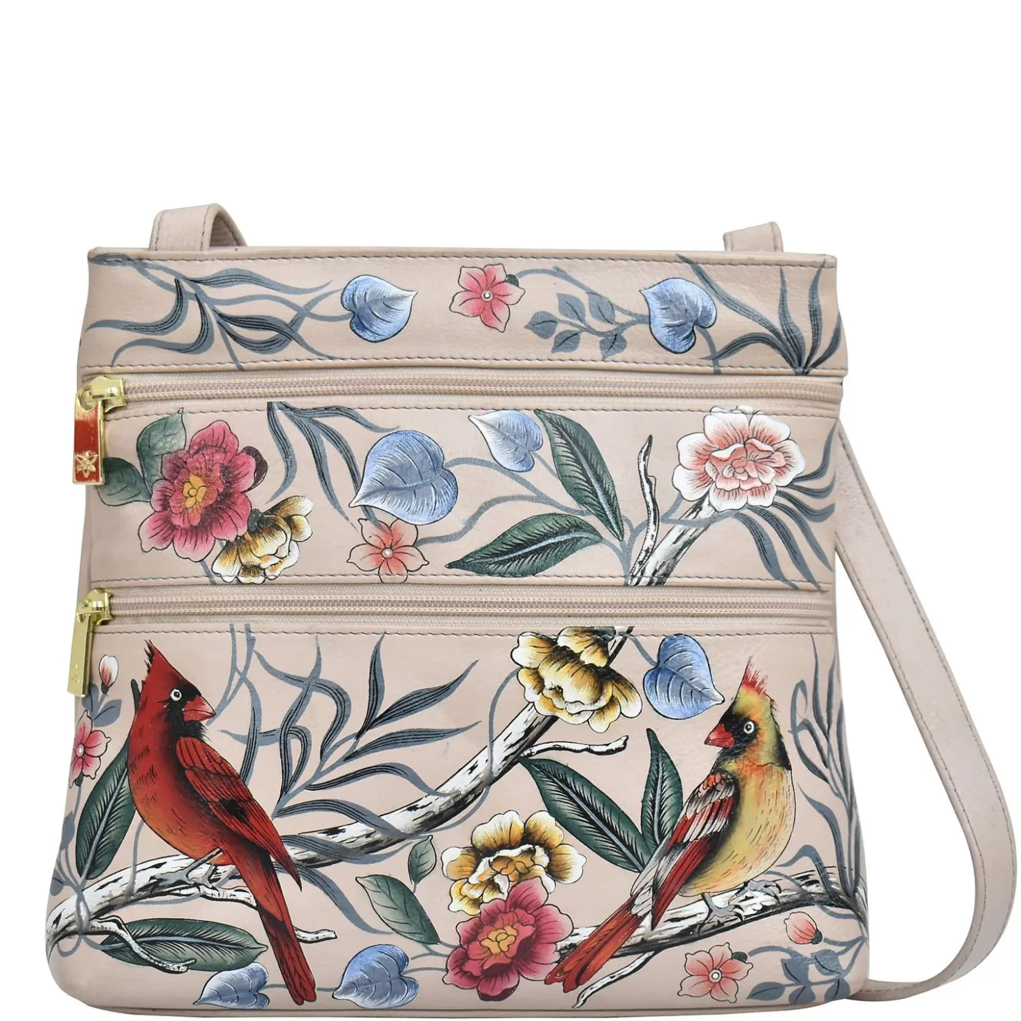 Handbags*Anuschka , Small Travel Companion Cardinal Family