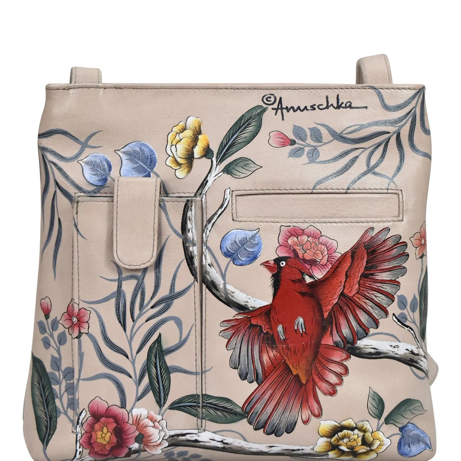 Handbags*Anuschka , Small Travel Companion Cardinal Family