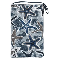 Handbags*Bamboo Trading Company , Starfish Party Club Bag Blue Multi
