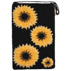 Handbags*Bamboo Trading Company , Sunflower Club Bag Black Yellow