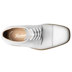 Big Kid (3.5-7)*Florsheim Boy's , Reveal Cap Toe Oxford JR - Little Kid & Big Kid White