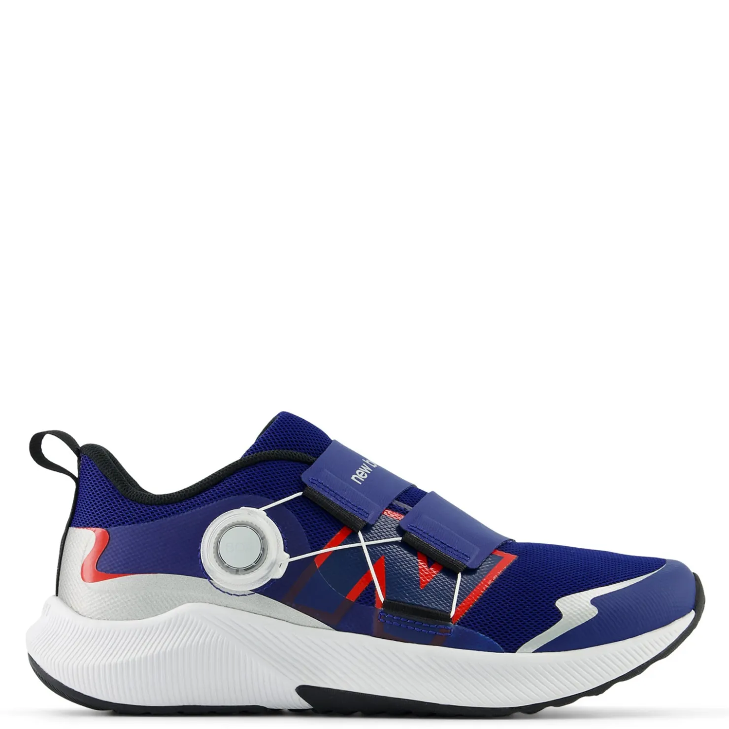 Big Kid (3.5-7)*New Balance Boy's , Fuel Core Reveal v4 Sneaker - Big Kid Inkwell/Team Red/Silver