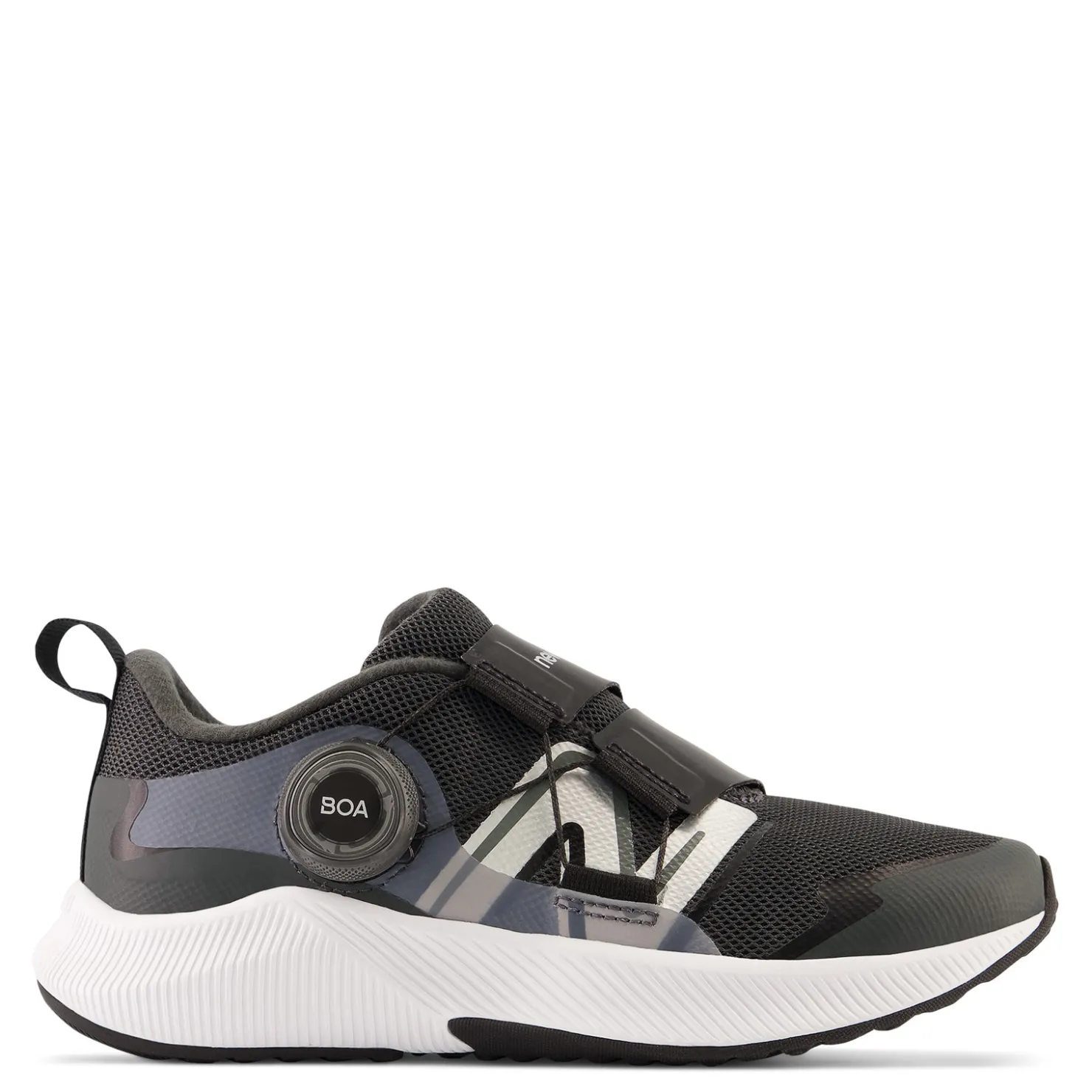 Little Kid (10.5-3)*New Balance Boy's , Fuel Core Reveal v4 Sneaker - Little Kid Blacktop/Black/Silver Metallic