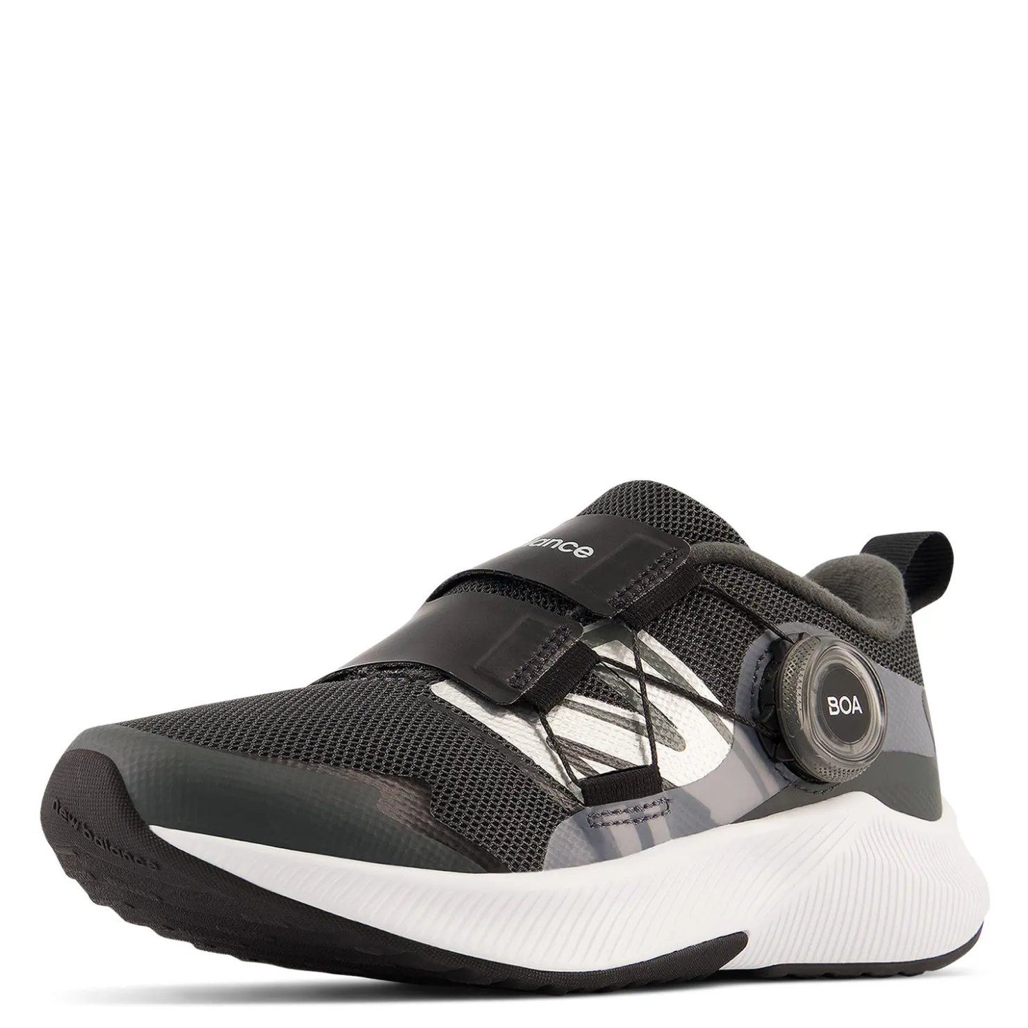 Little Kid (10.5-3)*New Balance Boy's , Fuel Core Reveal v4 Sneaker - Little Kid Blacktop/Black/Silver Metallic