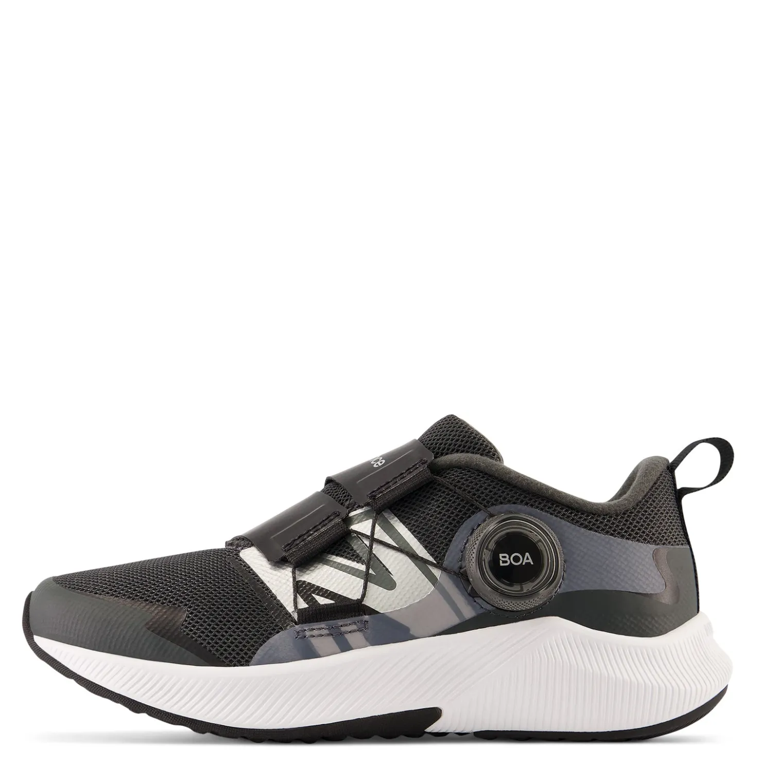 Little Kid (10.5-3)*New Balance Boy's , Fuel Core Reveal v4 Sneaker - Little Kid Blacktop/Black/Silver Metallic