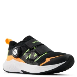 Sneakers & Athletic*New Balance Boy's , Fuel Core Reveal v4 Sneaker - Little Kid Black/Bleached Lime Glo/Hot Mango