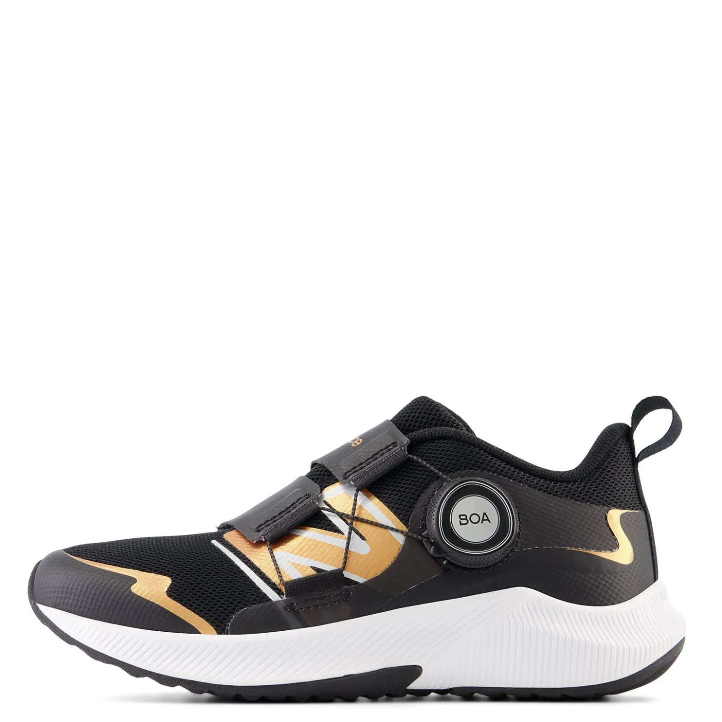 Little Kid (10.5-3)*New Balance Boy's , Fuel Core Reveal v4 Sneaker - Little Kid Black/Copper Metallic/Silver Metallic