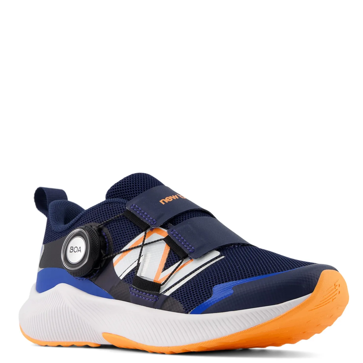 Little Kid (10.5-3)*New Balance Boy's , Fuel Core Reveal v4 Sneaker - Little Kid Navy/Mango Multi
