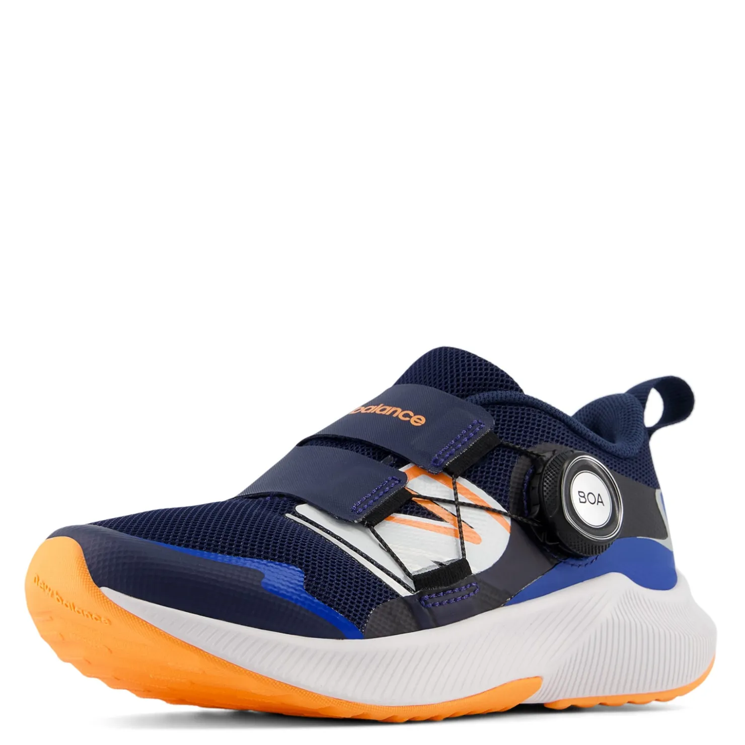 Little Kid (10.5-3)*New Balance Boy's , Fuel Core Reveal v4 Sneaker - Little Kid Navy/Mango Multi