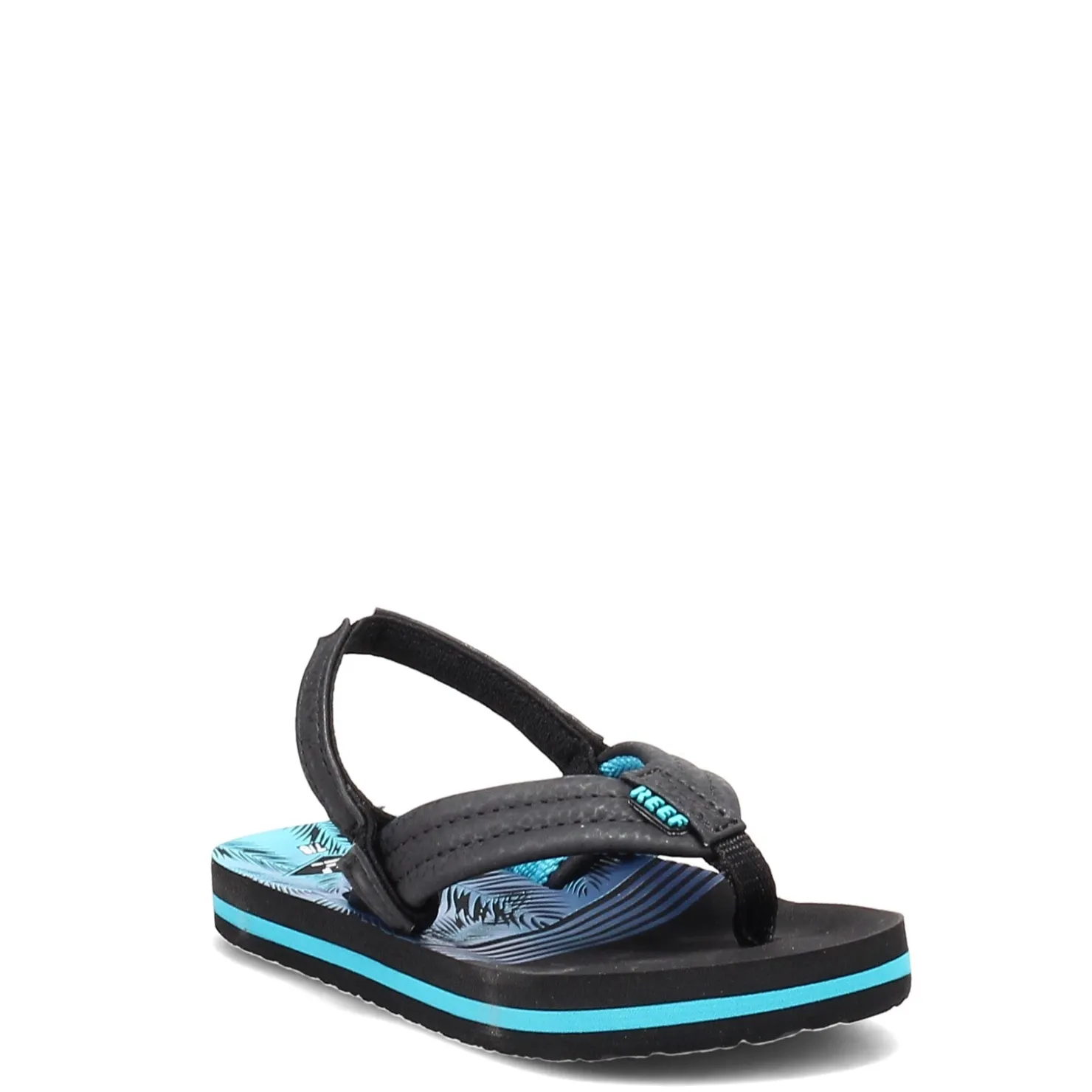 Little Kid (10.5-3)*Reef Boy's , Little Ahi Sandal - Toddler & Little Kid Aqua Palms