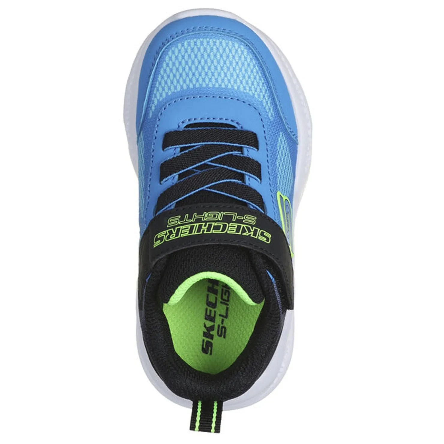 Sneakers & Athletic*Skechers Boy's , Meteor-Lights - Krendox Sneaker - Toddler Black/Blue