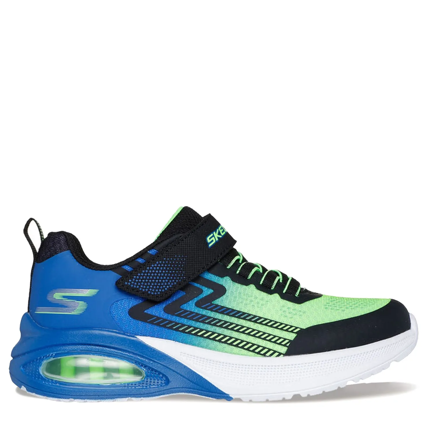 Sneakers & Athletic*Skechers Boy's , Microscope Max Advance Sneaker - Wide Width - Little Kid Black/Blue/Lime