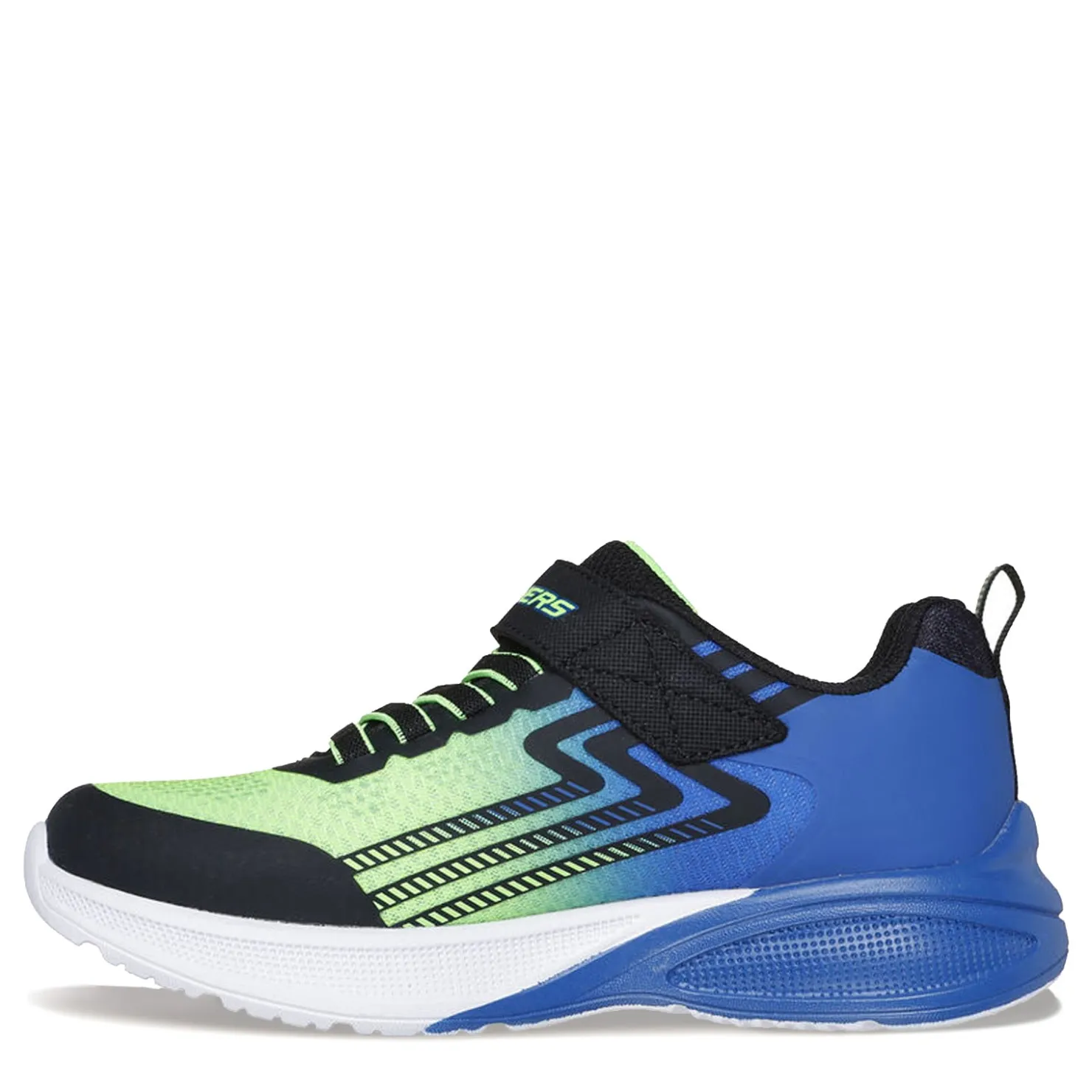 Sneakers & Athletic*Skechers Boy's , Microscope Max Advance Sneaker - Wide Width - Little Kid Black/Blue/Lime