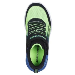 Sneakers & Athletic*Skechers Boy's , Microscope Max Advance Sneaker - Wide Width - Little Kid Black/Blue/Lime