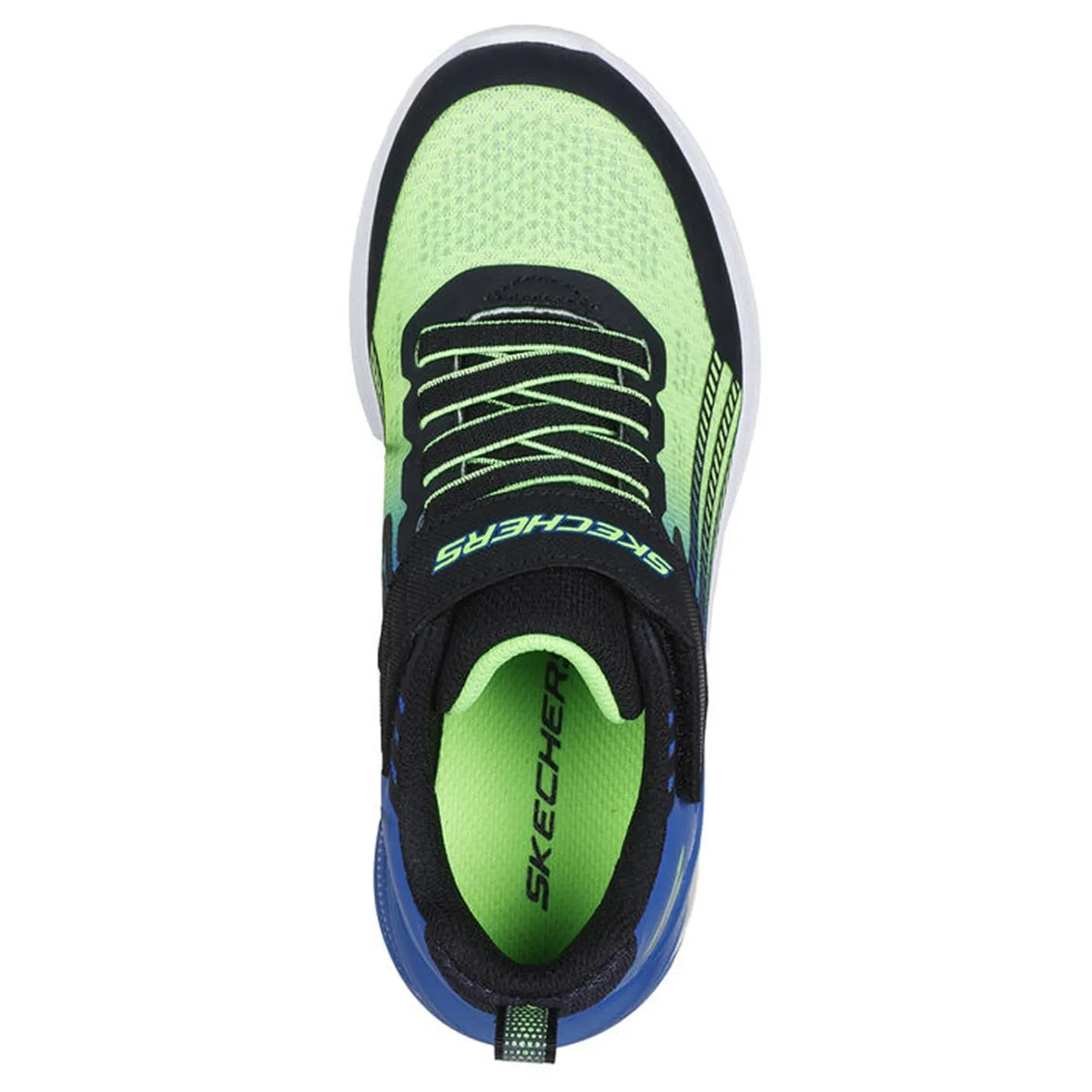 Sneakers & Athletic*Skechers Boy's , Microscope Max Advance Sneaker - Wide Width - Little Kid Black/Blue/Lime
