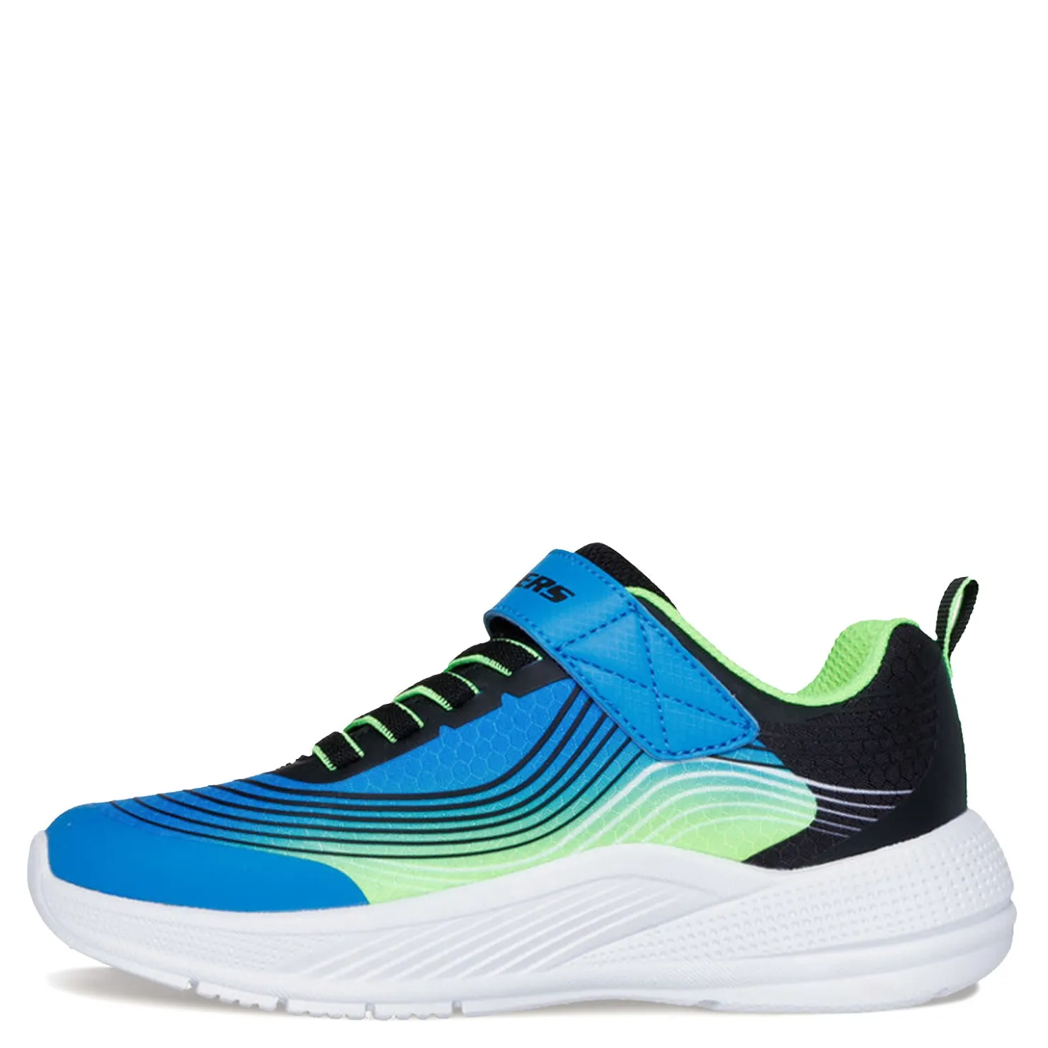 Little Kid (10.5-3)*Skechers Boy's , Microspec Advance Sneaker - Little Kid Blue/Lime/Black