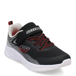 Sneakers & Athletic*Skechers Boy's , Microspec II – Zovrix Sneaker - Little Kid & Big Kid Black/Silver/Red