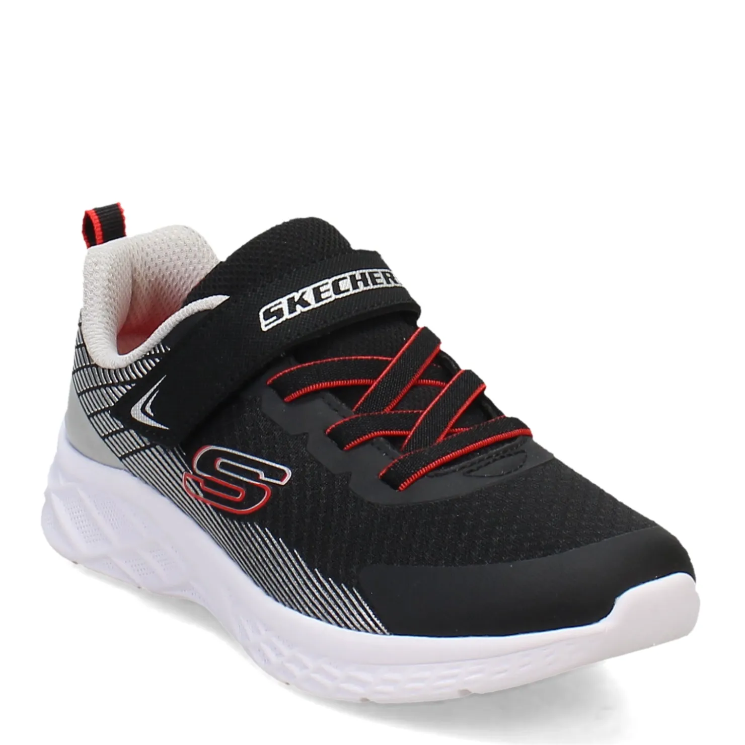 Sneakers & Athletic*Skechers Boy's , Microspec II – Zovrix Sneaker - Little Kid & Big Kid Black/Silver/Red