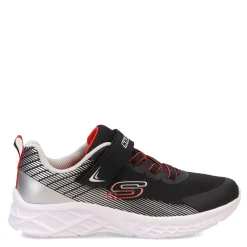 Sneakers & Athletic*Skechers Boy's , Microspec II â€“ Zovrix Sneaker - Little Kid & Big Kid Black/Silver/Red