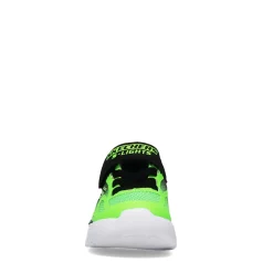 Toddler (3.5-10)*Skechers Boy's , S Lights Flex - Glow Sneaker - Toddler Lime/Black