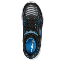 Little Kid (10.5-3)*Skechers Boy's , S Lights: Vortex-Flash - Zorent Sneaker - Little Kid & Big Kid Black/Blue