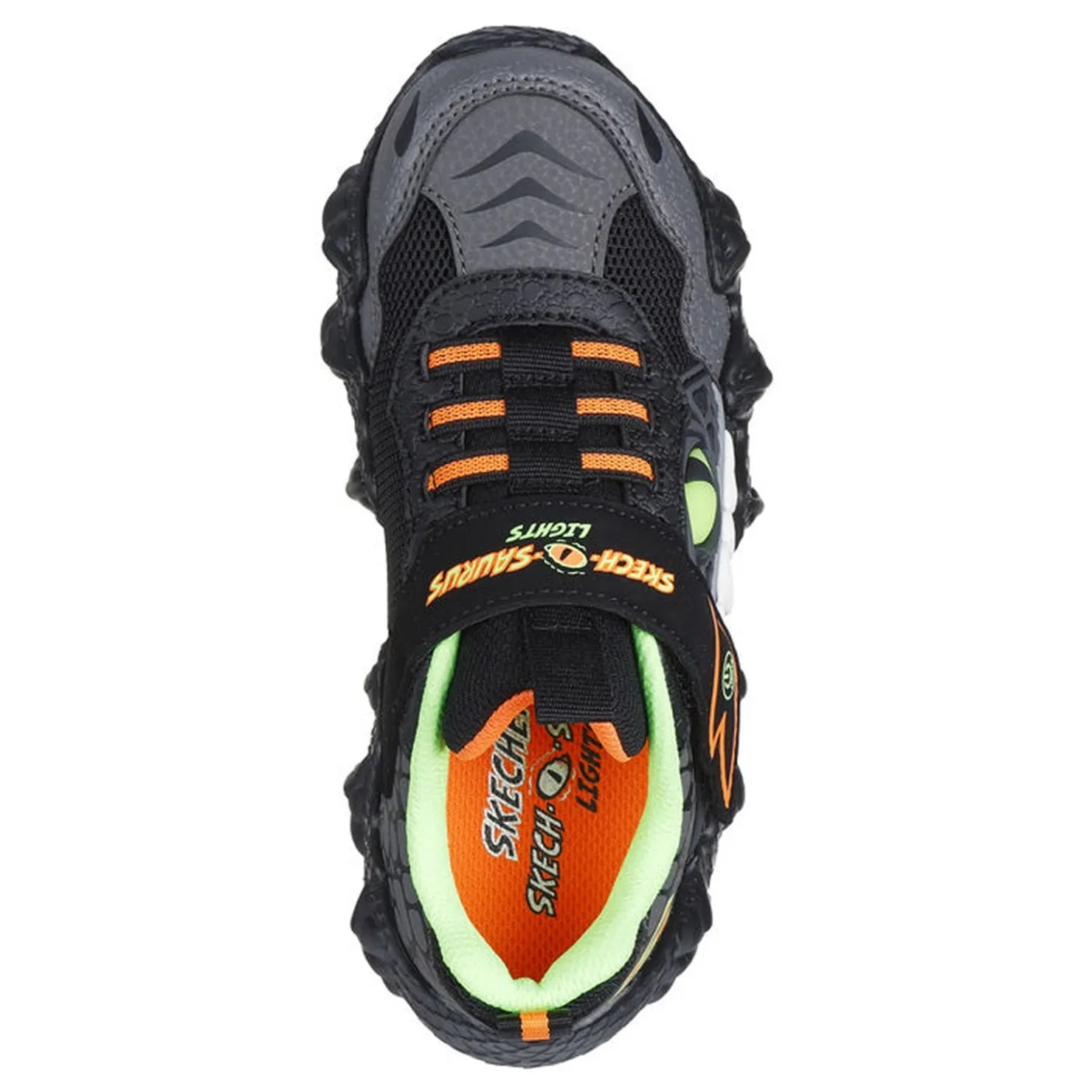 Sneakers & Athletic*Skechers Boy's , Skech-O-Saurus - Rapid-Dino Sneaker - Little Kid Black/Lime/Orange