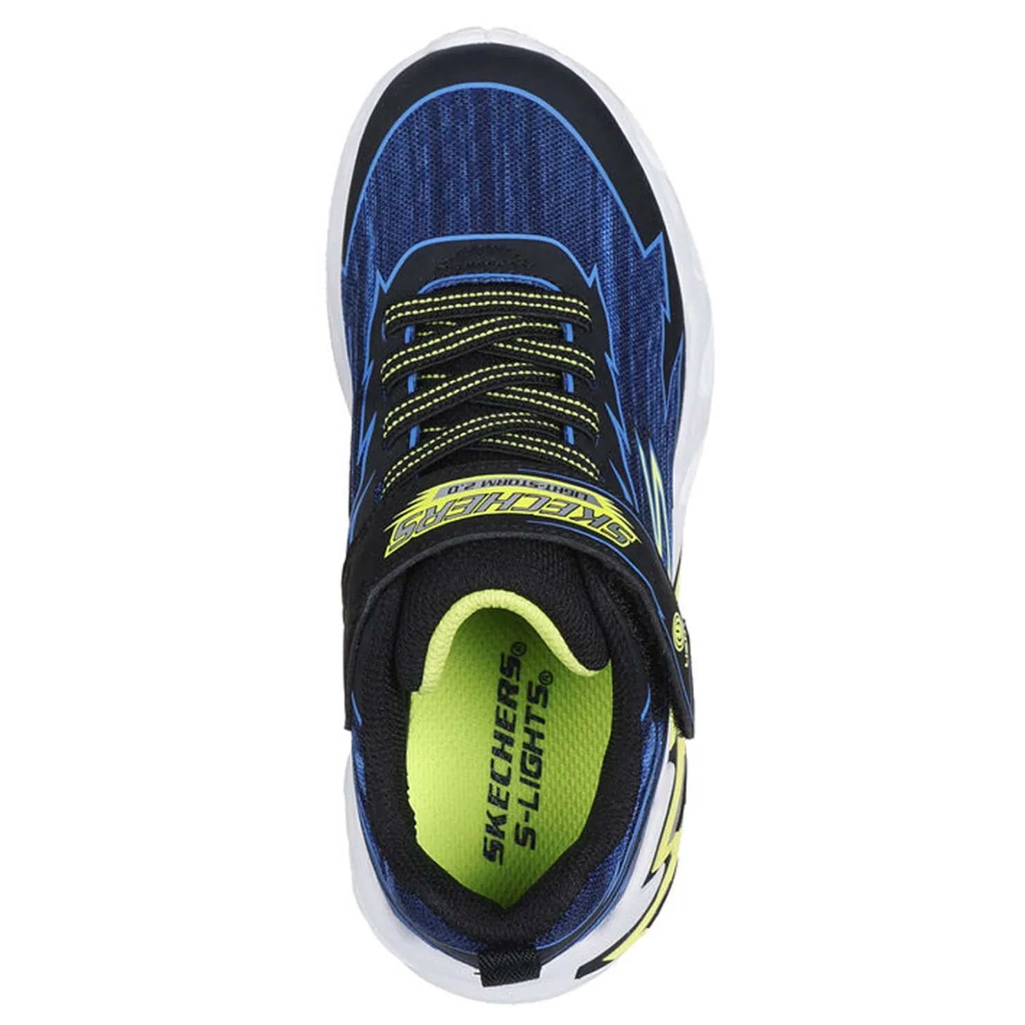 Sneakers & Athletic*Skechers Boy's , S-Lights: Light Storm 2.0 - Bolt-Brights Sneaker - Little Kid Black/Blue