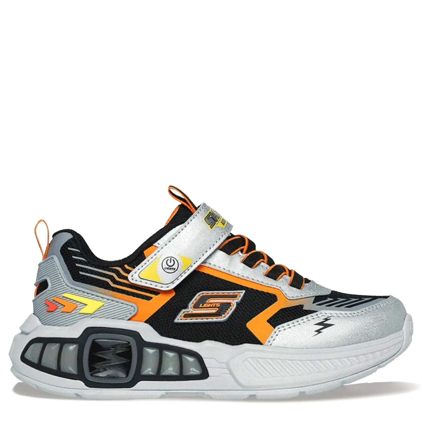 Little Kid (10.5-3)*Skechers Boy's , S-Lights: Light Storm 3.0 Sneaker - Little Kid Silver/Black