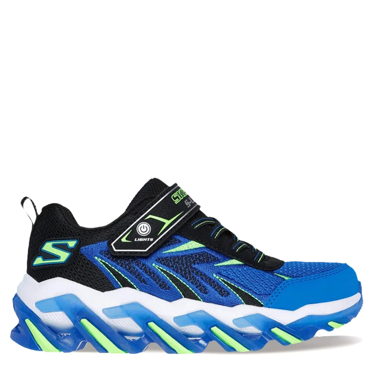 Little Kid (10.5-3)*Skechers Boy's , S-Lights: Mega-Surge 2.0 Sneaker - Little Kid & Big Kid Black/Blue/Lime