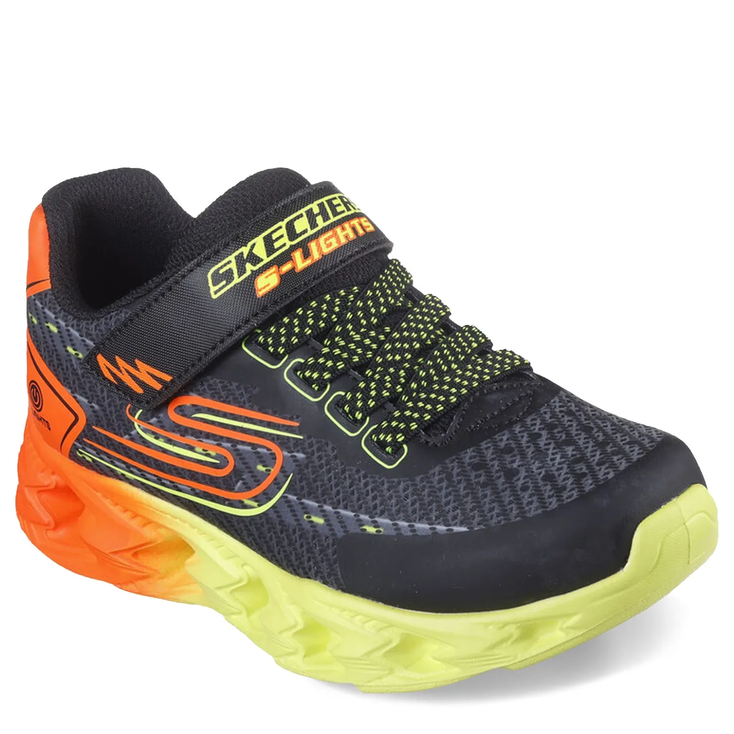 Sneakers & Athletic*Skechers Boy's , S-Lights: Vortex 2.0 - Quantroid Sneaker - Little Kid Black/Orange/Yellow
