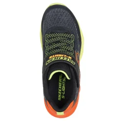 Sneakers & Athletic*Skechers Boy's , S-Lights: Vortex 2.0 - Quantroid Sneaker - Little Kid Black/Orange/Yellow