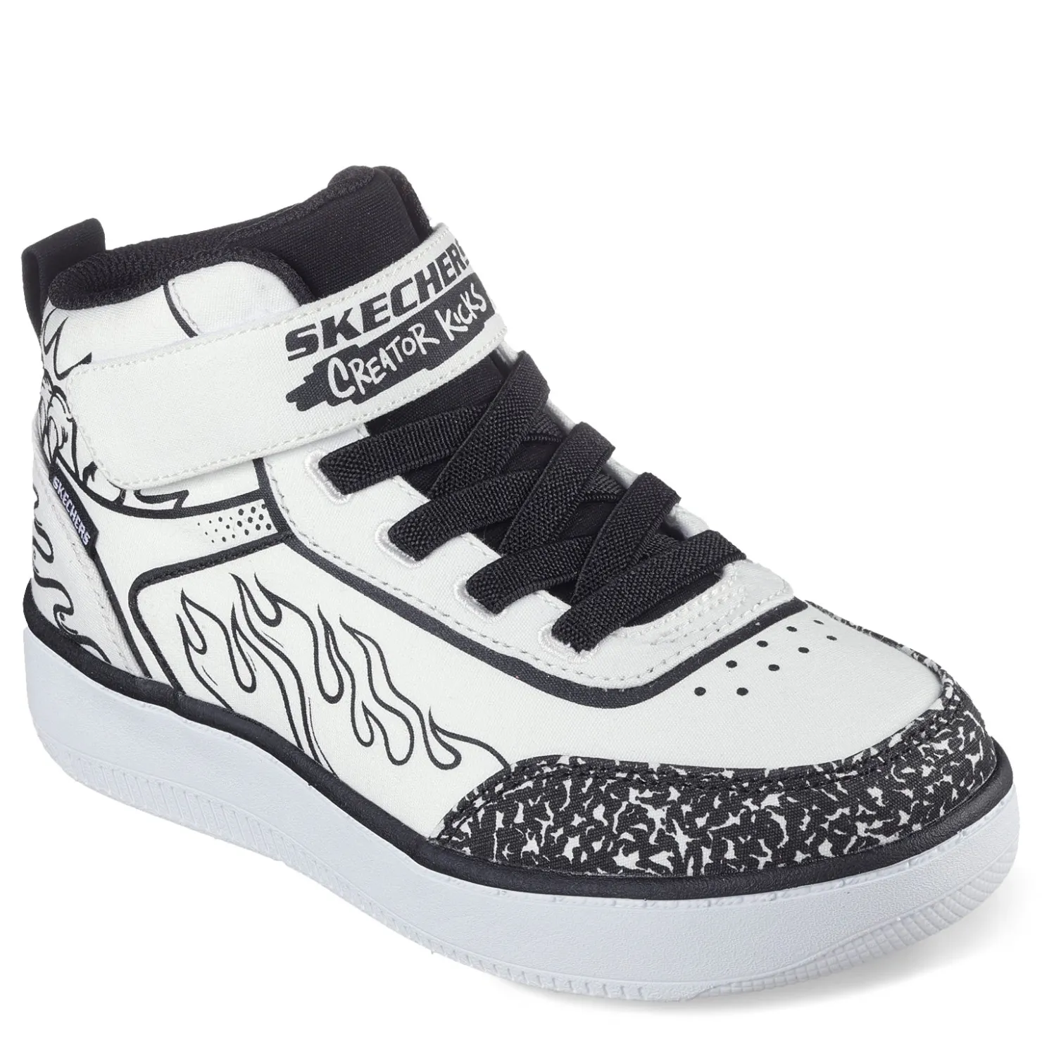 Little Kid (10.5-3)*Skechers Boy's , Sport Court 92 - Color-Blitz Sneaker - Little Kid White/Black