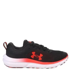 Sneakers & Athletic*Under Armour Boy's , Assert 10 Running Shoe - Big Kid Black/Deep Red