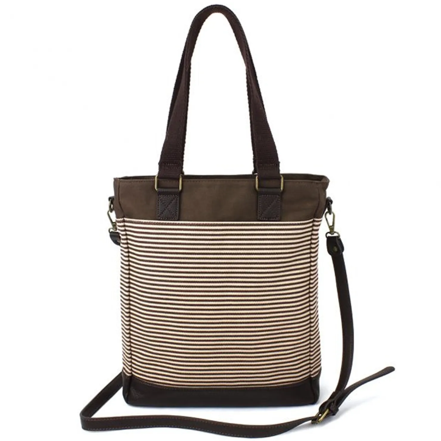 Handbags*Chala Sunflower Work Tote Brown Stripe