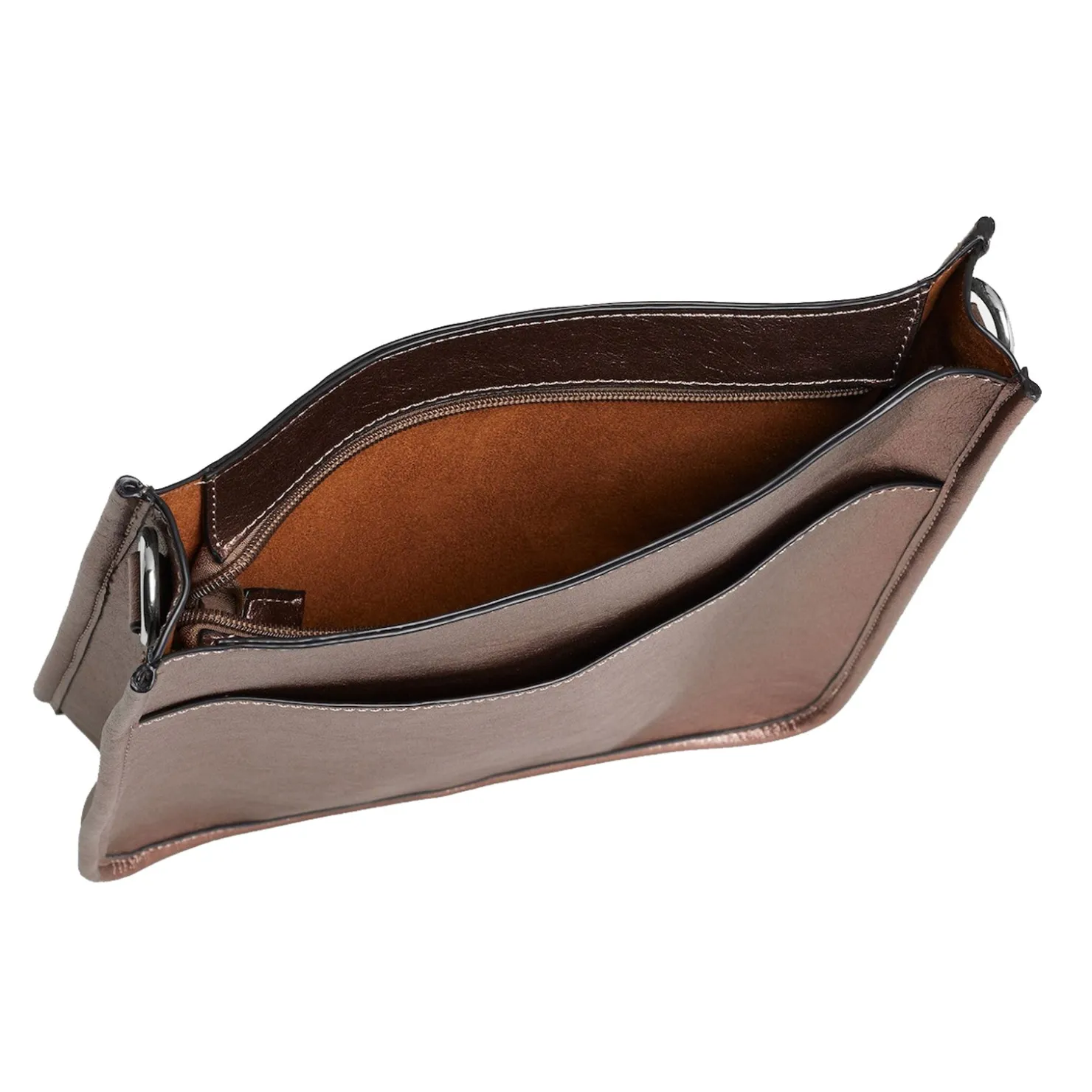 Handbags*Coco & Carmen , Mini Alma Zip Top Messenger Rose Gold