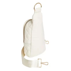 Handbags*Coco & Carmen , Rhea Puffer Sling Bag Winter White