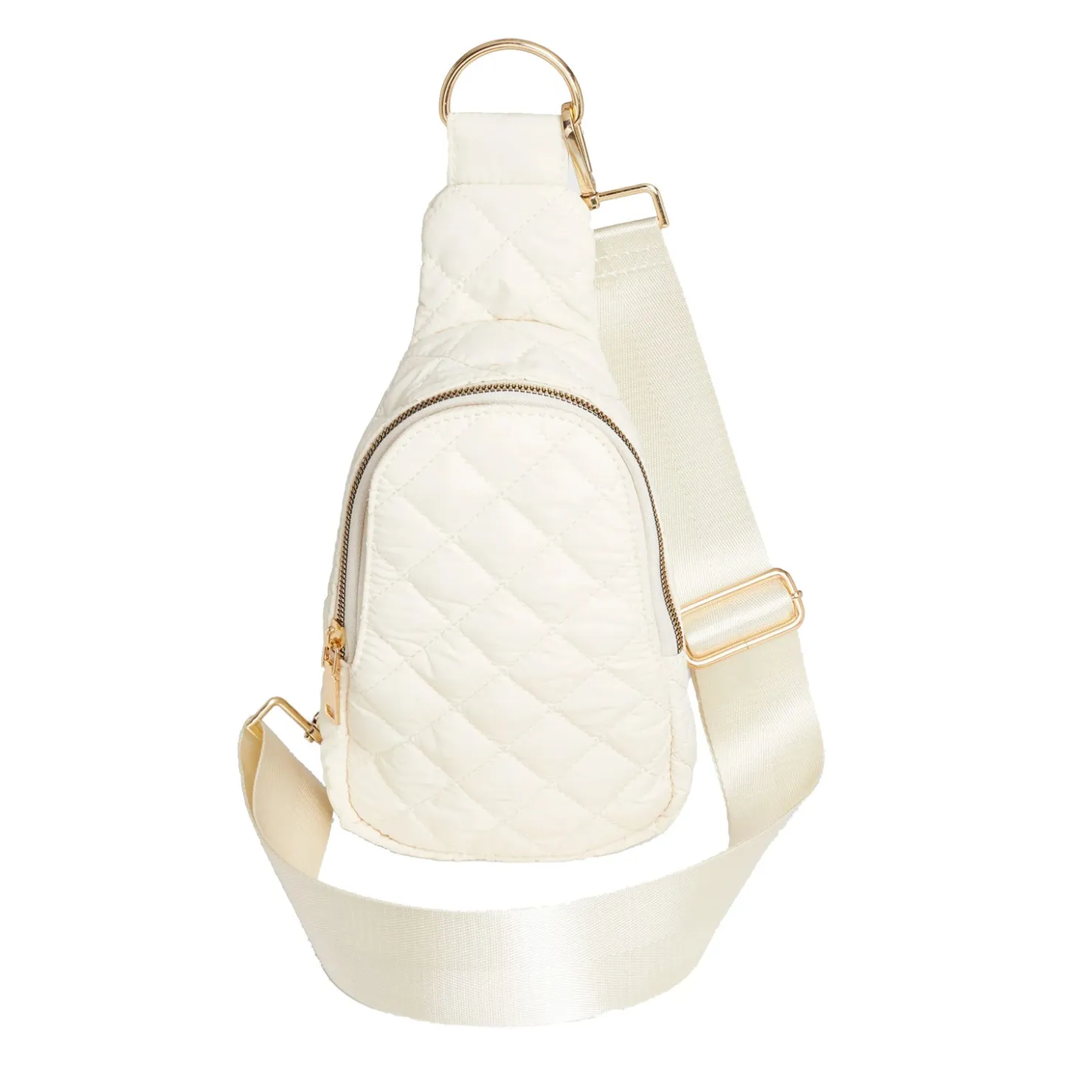 Handbags*Coco & Carmen , Rhea Puffer Sling Bag Winter White