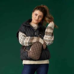 Handbags*Coco & Carmen , Rhea Puffer Sling Bag Mushroom