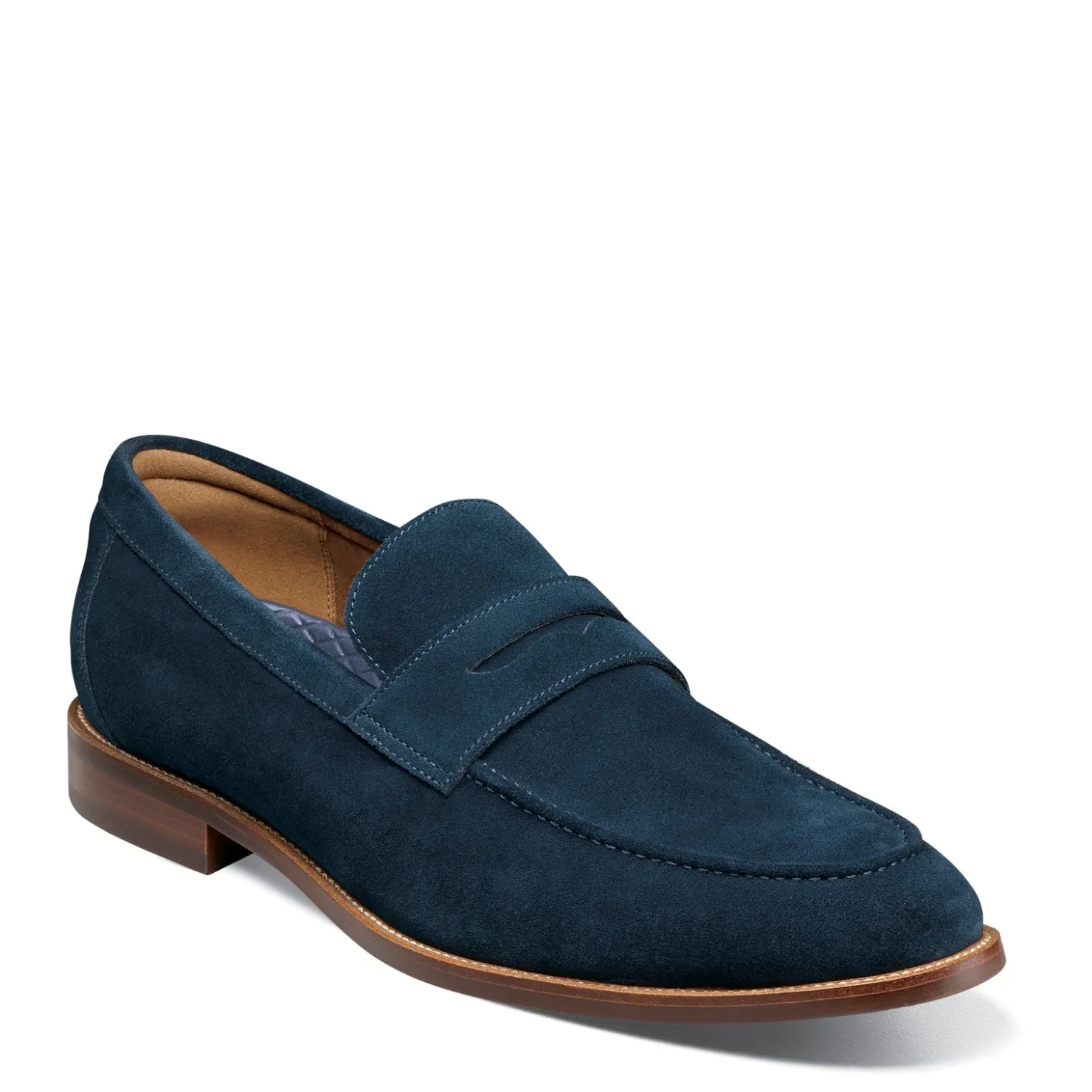 Dress*Florsheim Men's, Rucci Mox Toe Penny Loafer Navy Suede