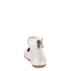 Little Kid (10.5-3)*Blowfish Malibu Girl's , Pushi-K Flat - Little Kid & Big Kid White Metallic