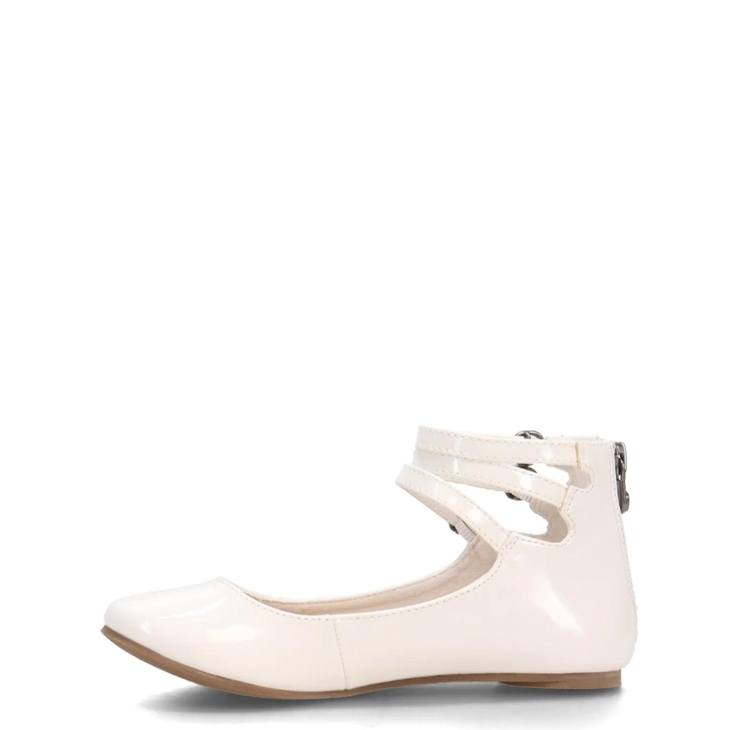 Flats*Blowfish Malibu Girl's , Pushi-K Flat - Little Kid & Big Kid White Patent