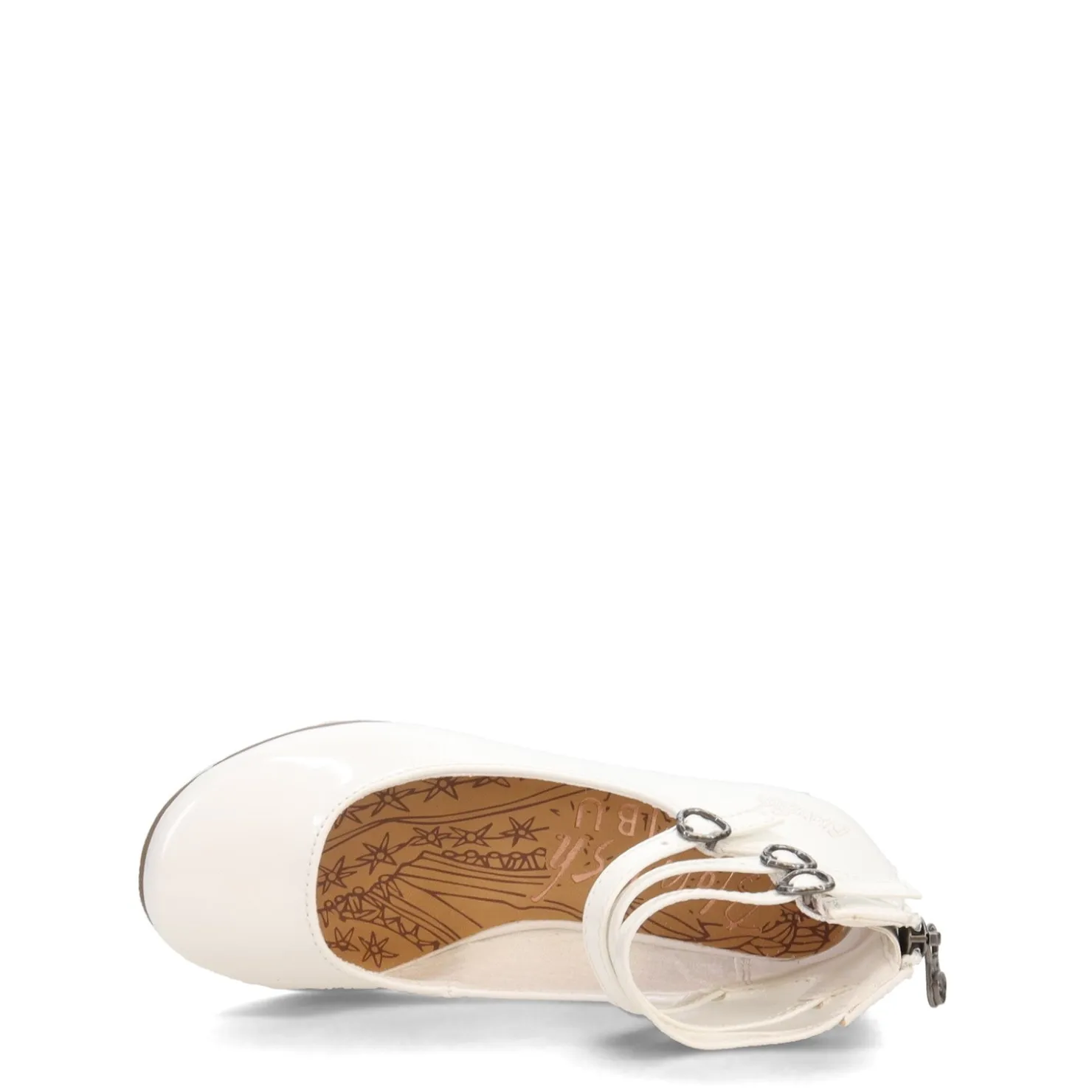 Flats*Blowfish Malibu Girl's , Pushi-K Flat - Little Kid & Big Kid White Patent