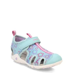 Little Kid (10.5-3)*Geox USA Inc Girl's Geox, Whinberry Sandal - Toddler & Little Kid Aqua/Lilac