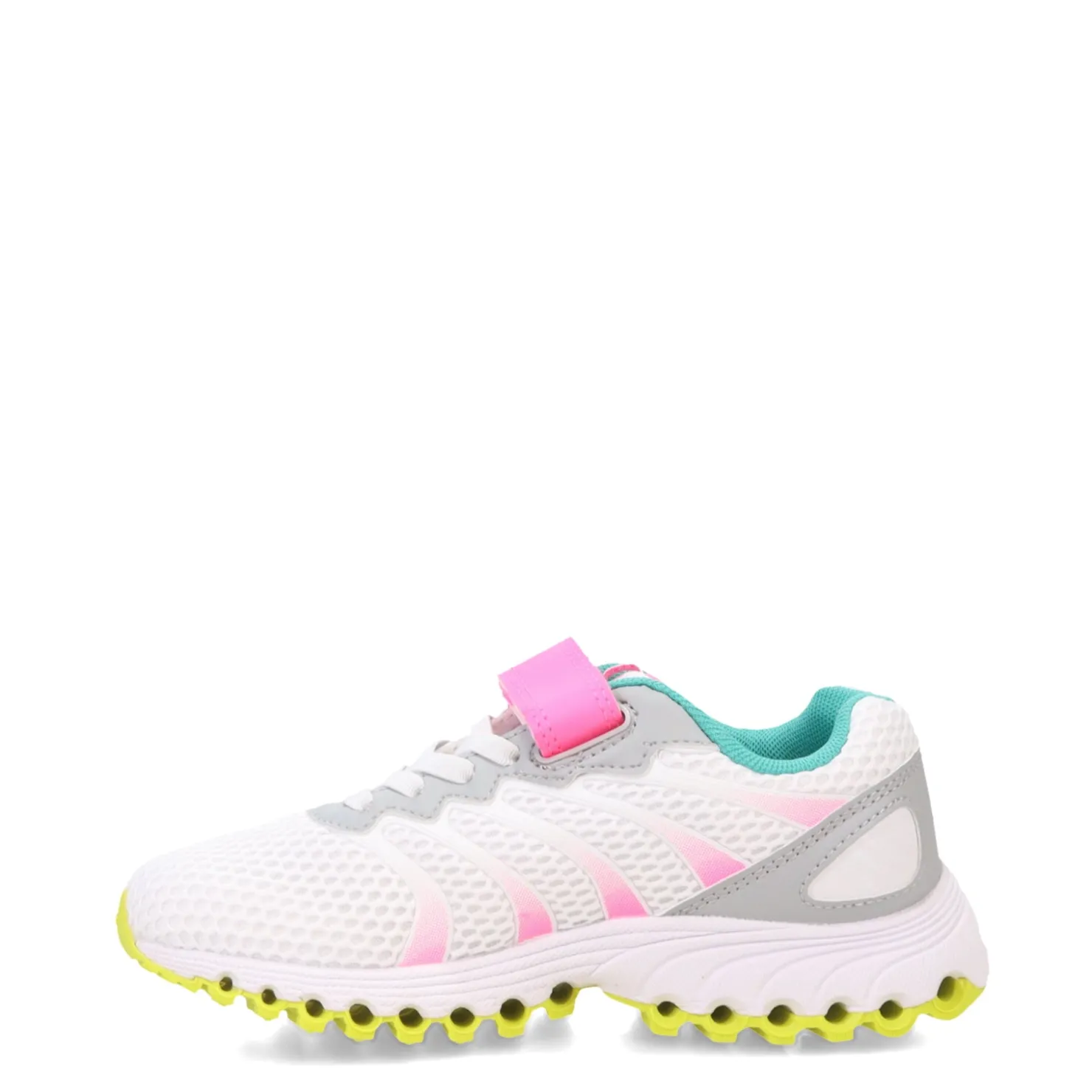 Big Kid (3.5-7)*K-Swiss Girl's , Tubes Comfort 200 Sneaker - Little Kid Highrise/Neon Pink/Neon Teal/Opt Yellow