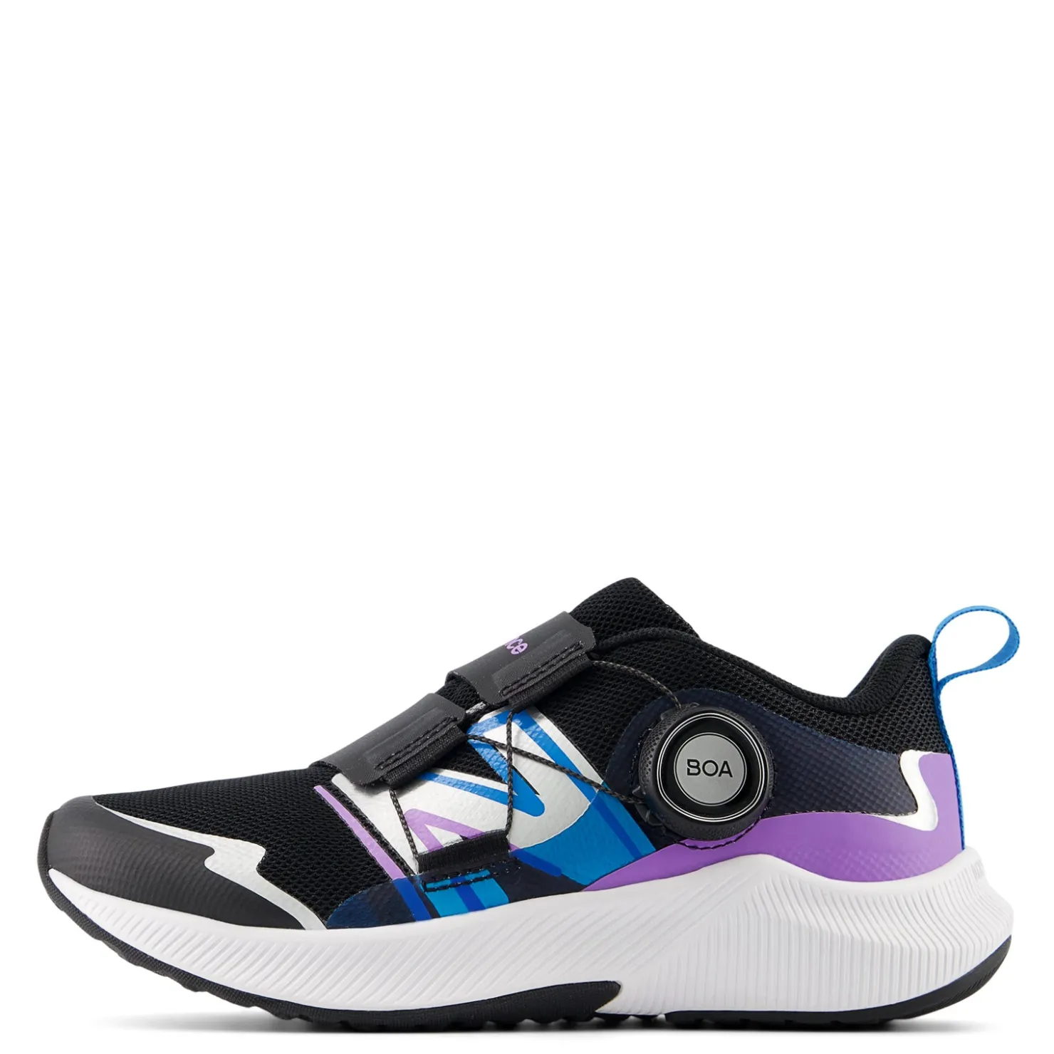 Sneakers & Athletic*New Balance Girl's , Fuel Core Reveal v4 Sneaker - Little Kid Black/Purple/Blue Multi