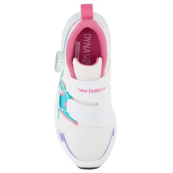 Little Kid (10.5-3)*New Balance Girl's , Fuel Core Reveal v4 Sneaker - Little Kid White/Purple Crush/Cyber Jade