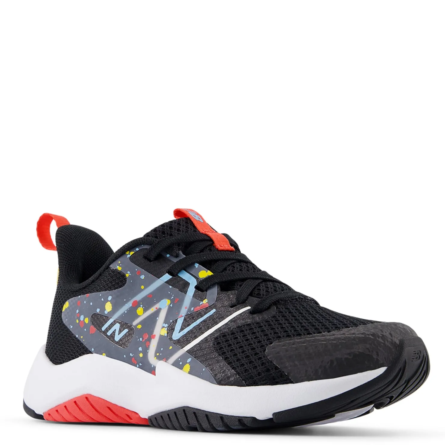 Sneakers & Athletic*New Balance Girl's , Rave Run v2 Sneaker - Little Kid Black/Blast Red