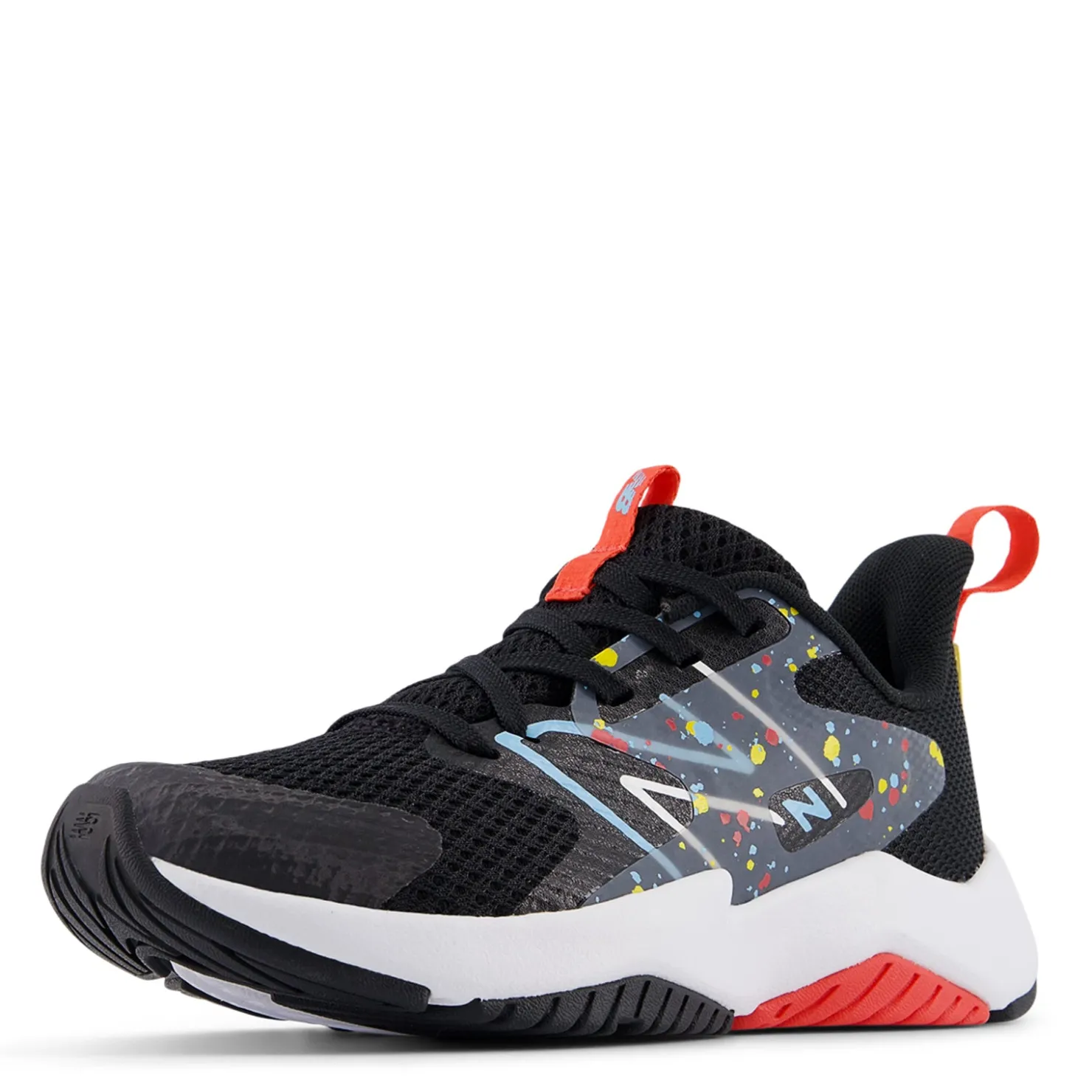 Sneakers & Athletic*New Balance Girl's , Rave Run v2 Sneaker - Little Kid Black/Blast Red