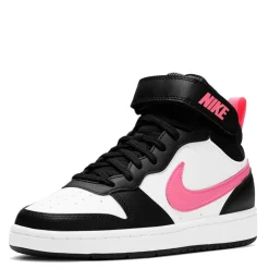 Big Kid (3.5-7)*Nike Girl's , Court Borough Mid 2 Sneaker - Big Kid Black/Sunset Pulse-White