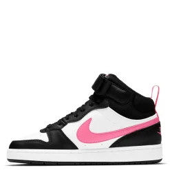 Big Kid (3.5-7)*Nike Girl's , Court Borough Mid 2 Sneaker - Big Kid Black/Sunset Pulse-White